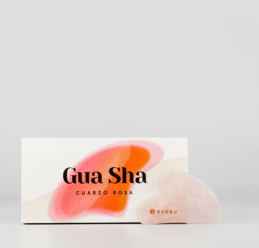 Guasha Quarzo Rosa | Massaggiatore viso in quarzo rosa