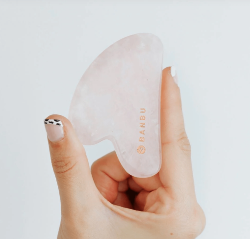 Guasha Quarzo Rosa | Massaggiatore viso in quarzo rosa - immagine 2