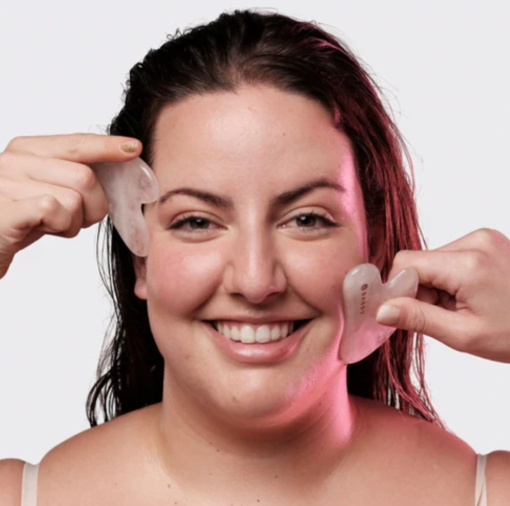 Guasha Quarzo Rosa | Massaggiatore viso in quarzo rosa - immagine 3