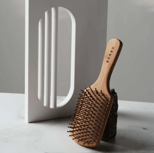 Spazzola Quadrata | Spazzola antifrizz in legno di bambù