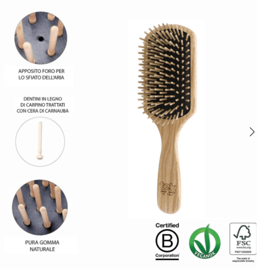 Spazzola rettangolare grande con dente lungo - immagine 2