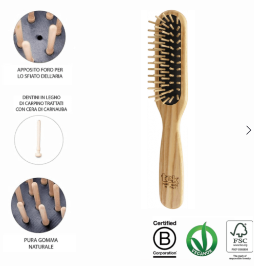 Spazzola rettangolare con dente corto - immagine 3