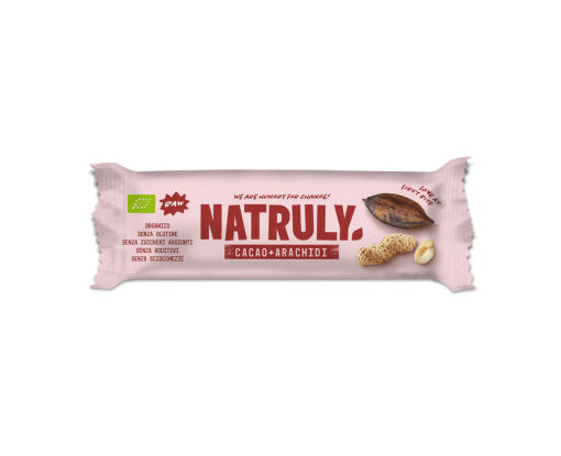 BARRETTA CRUDO-RAW CACAO + ARACHIDI (39.10% FRUTTA SECCA) BIO| Natruly