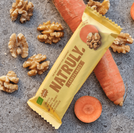 BARRETTA CRUDO-RAW NOCI + CAROTE (32.30% FRUTTA SECCA) BIO | Natruly - immagine 2