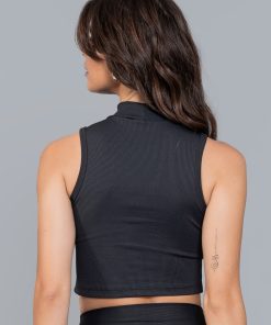 Alternative view of Top Cropped Tessuto Cannellato