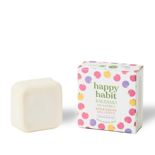 Balsamo Idratante Rinforzante Benessere Delicato solido | Happy Habit