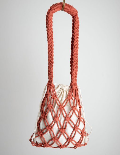 Borsa in macramè di cotone riciclato | Macramè de Candela