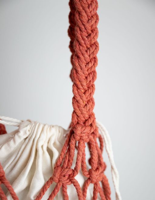 Borsa in macramè di cotone riciclato | Macramè de Candela - immagine 5