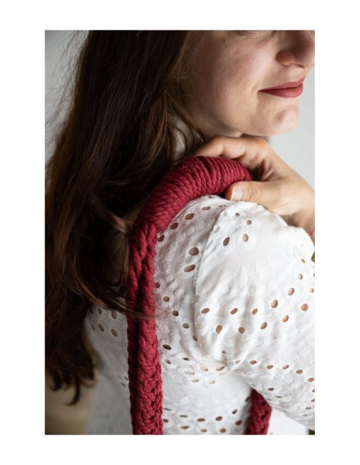 Borsa in macramè di cotone riciclato | Macramè de Candela - immagine 8