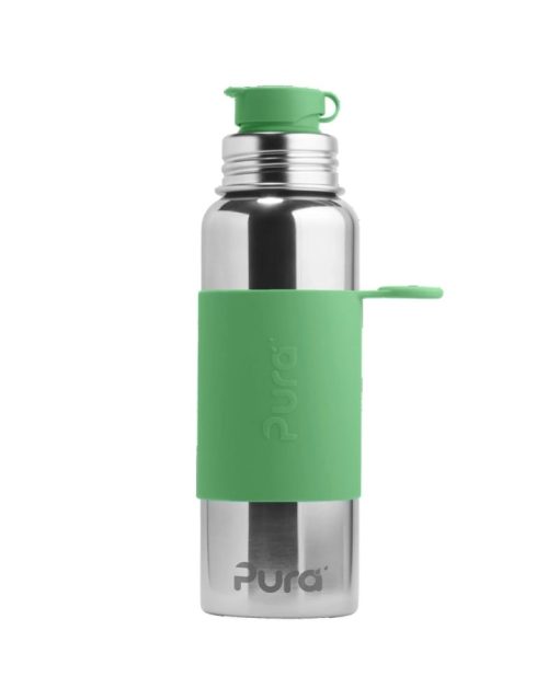 Borraccia in Acciaio 850ml con Tappo Sport in Silicone | Pura