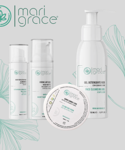 Kit Skincare Serale Antiage Marigrace | Crema notte, siero, detergente e scrub viso