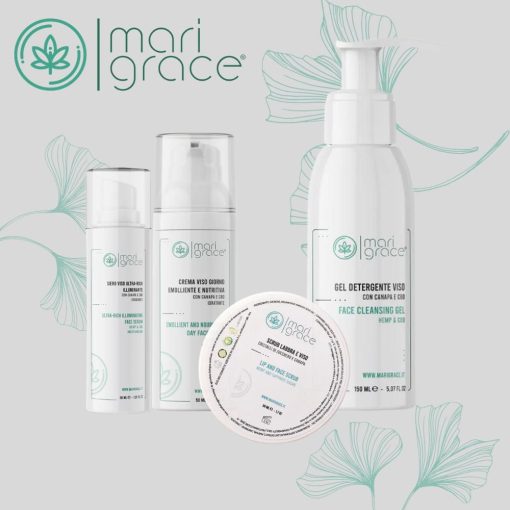 Kit Skincare Mattutina Marigrace | Crema giorno, siero, scrub e detergente viso