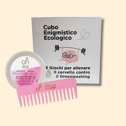 Cubo enigmistico CHIOMA WOW | Pettine in legno + Maschera per Capelli a tua Scelta - immagine 2