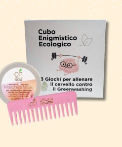 Cubo enigmistico CHIOMA WOW | Pettine in legno + Maschera per Capelli a tua Scelta