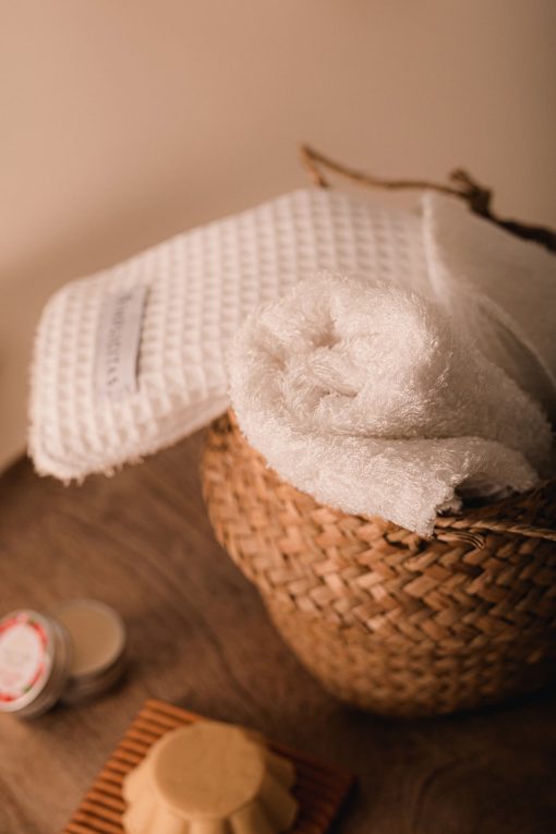 Salvietta viso double | Cotone e spugna di bambù - immagine 2