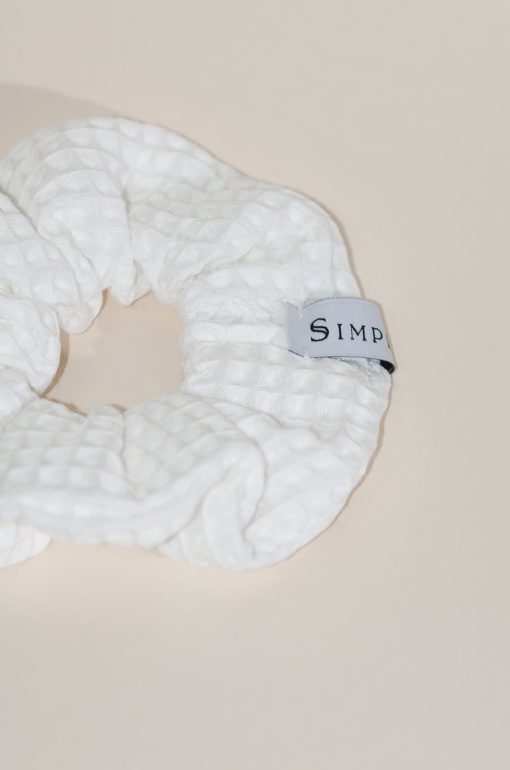 Scrunchie in cotone nido d'ape - immagine 4