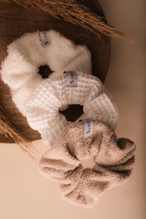 Scrunchie in cotone nido d'ape - immagine 2