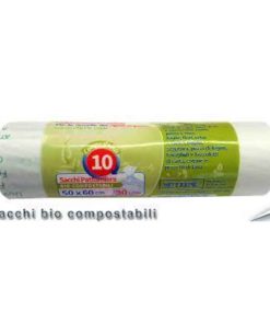 Sacchi bio compostabili 70x110 strappi 10 litri 100