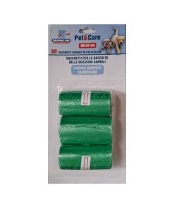 sacchetti igienici verdi per cani rotoli 3