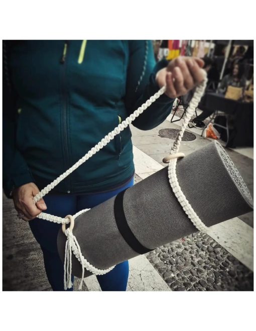 Tracolla in macramè per tappetino da yoga | Macramè de Candela