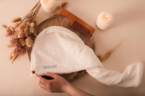 Turbante capelli in spugna di bambù - immagine 3