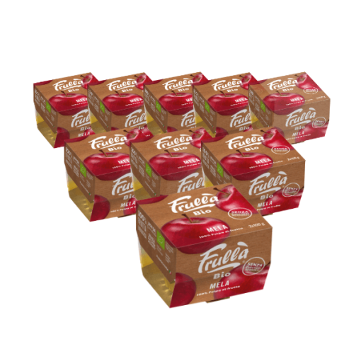 Polpa di Frutta Mela Biologico - 2x100g - Pack 12 pezzi