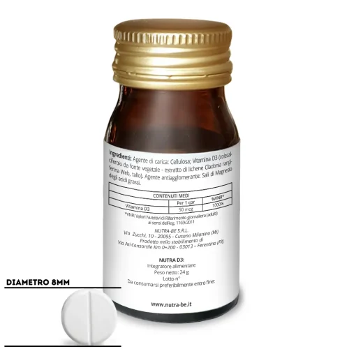 NUTRA D3 per ossa e denti | 120 compresse | Vegan - immagine 2