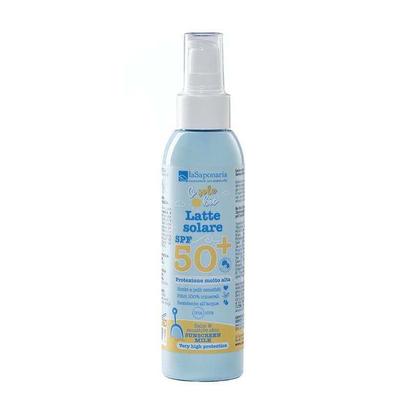 Latte solare SPF 50+ per bimbi e pelli sensibili I La Saponaria