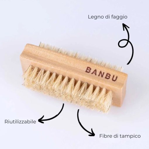 Spazzolino per Unghie in Legno e Fibre Naturali | Banbu - immagine 3