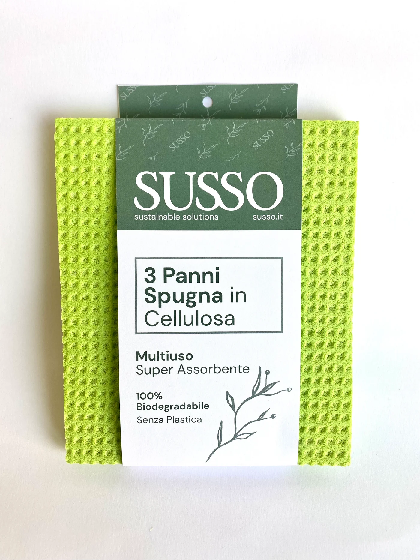 Panni spugna in cellulosa vegetale - 3 pezzi | SUSSO
