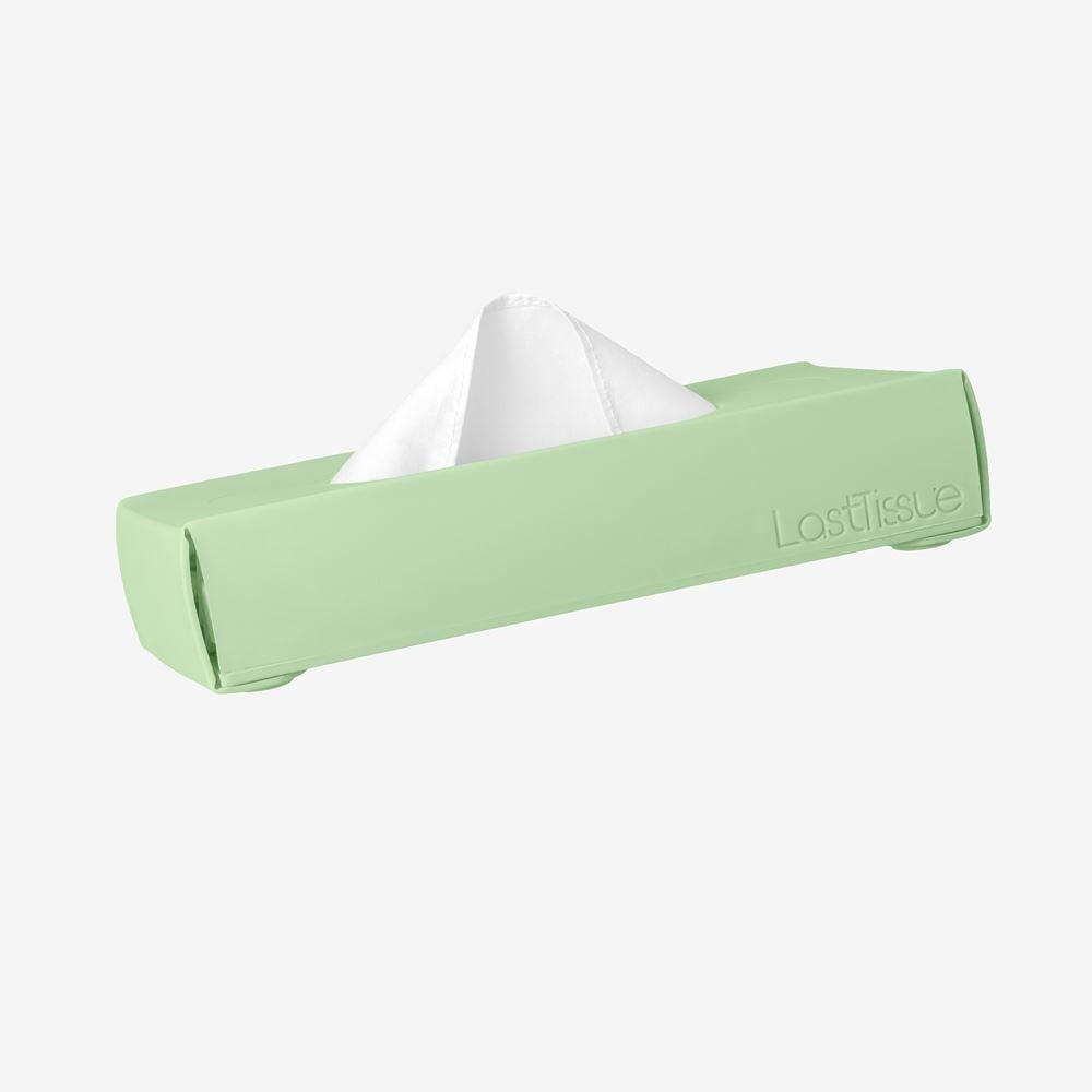 Scatola con 18 fazzoletti riutilizzabili | LastTissue Box (colore: Verde)