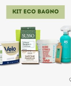 KIT ECO BAGNO | Carta igienica, Sapone di Marsiglia, Panni in cellulosa, Kit bagno, Acido citrico