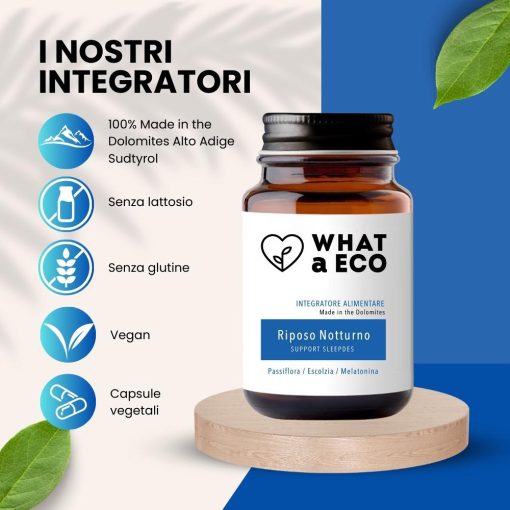 RIPOSO NOTTURNO 30 caps | Integratore a base di Melatonina, Passiflora ed Escolzia - immagine 2