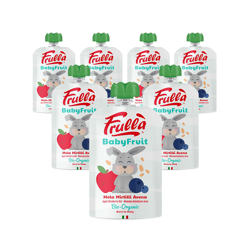 Baby Fruit Mela Mirtillo Avena Biologico - Pack 10 Pezzi
