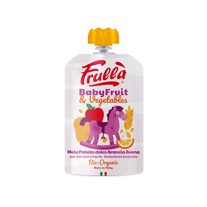 Baby Fruit Mela Patata Dolce Arancia Avena Limone Biologico