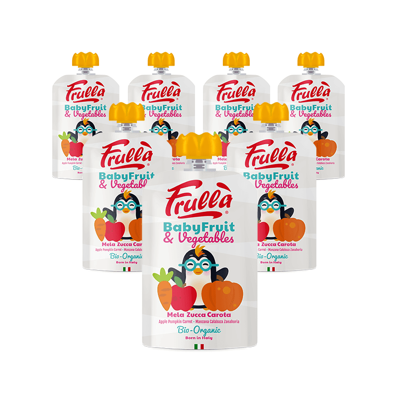 Baby Fruit Mela Zucca Carota Biologico - Pack 10 Pezzi