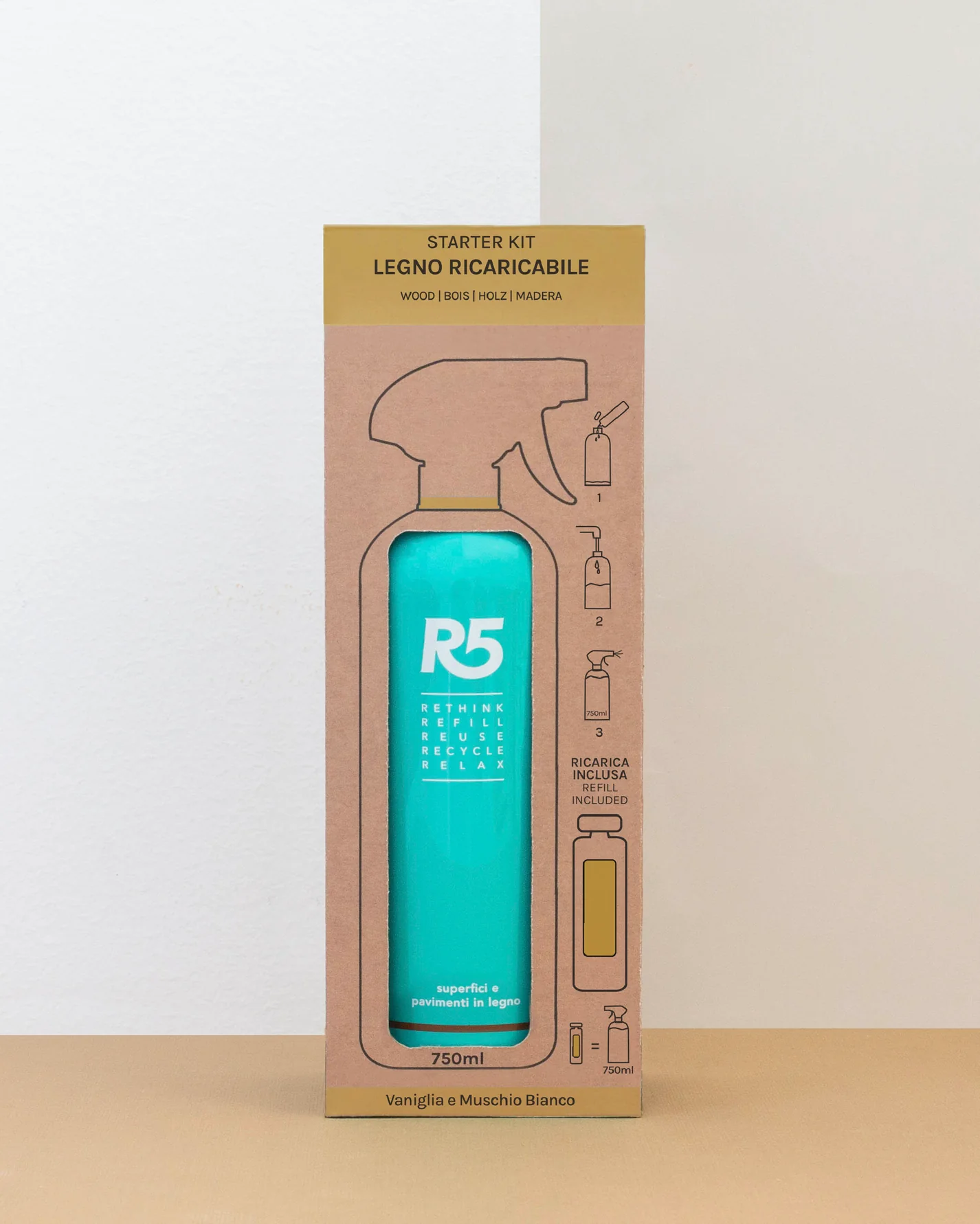 Kit Superfici e Pavimenti in Legno | 1 refill e 1 flacone