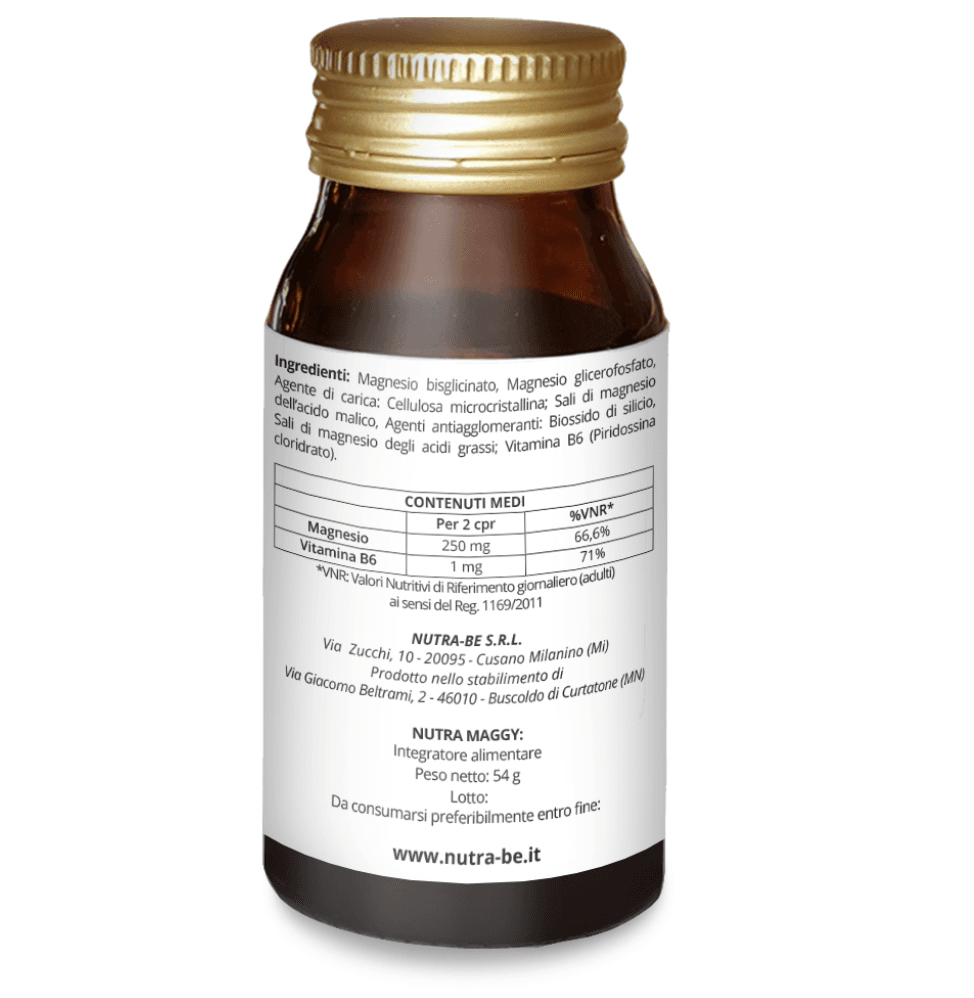 NUTRA MAGGY Mix di Magnesio | 60 compresse | Vegan - immagine 2