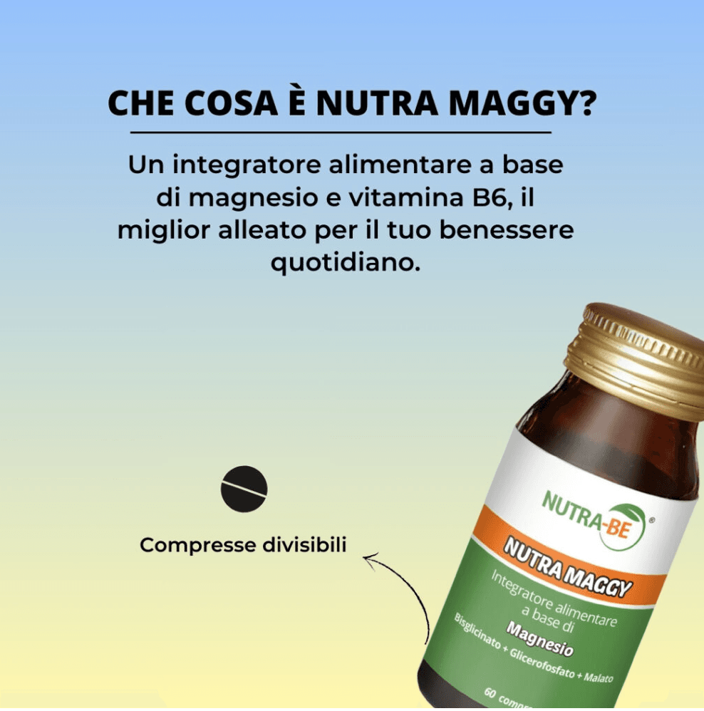 NUTRA MAGGY Mix di Magnesio | 60 compresse | Vegan - immagine 3