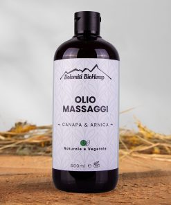 Olio massaggi Canapa & Arnica 500ml | Dolomiti BioHemp