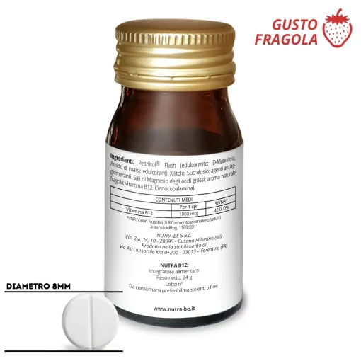 NUTRA B12 1000 mcg cianocobalamina | 120 compresse | Vegan - immagine 2