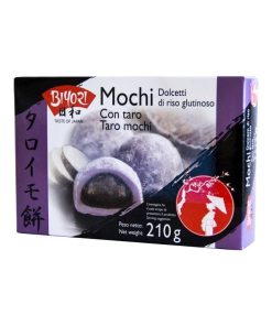 BIYORI Mochi Taro 210g - Dolcetti di Riso Glutinoso con Taro Ideali per Snack e Dessert 210 Grammi Gusto Giapponese