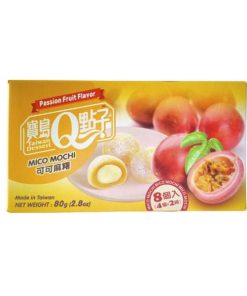 Taiwan Q Mochi Passion Fruit Flavor 80g - Delizioso Dessert Esotico al Gusto di Frutto della Passione con Aroma Floreale Rinfrescante e Consistenza Tradizionale