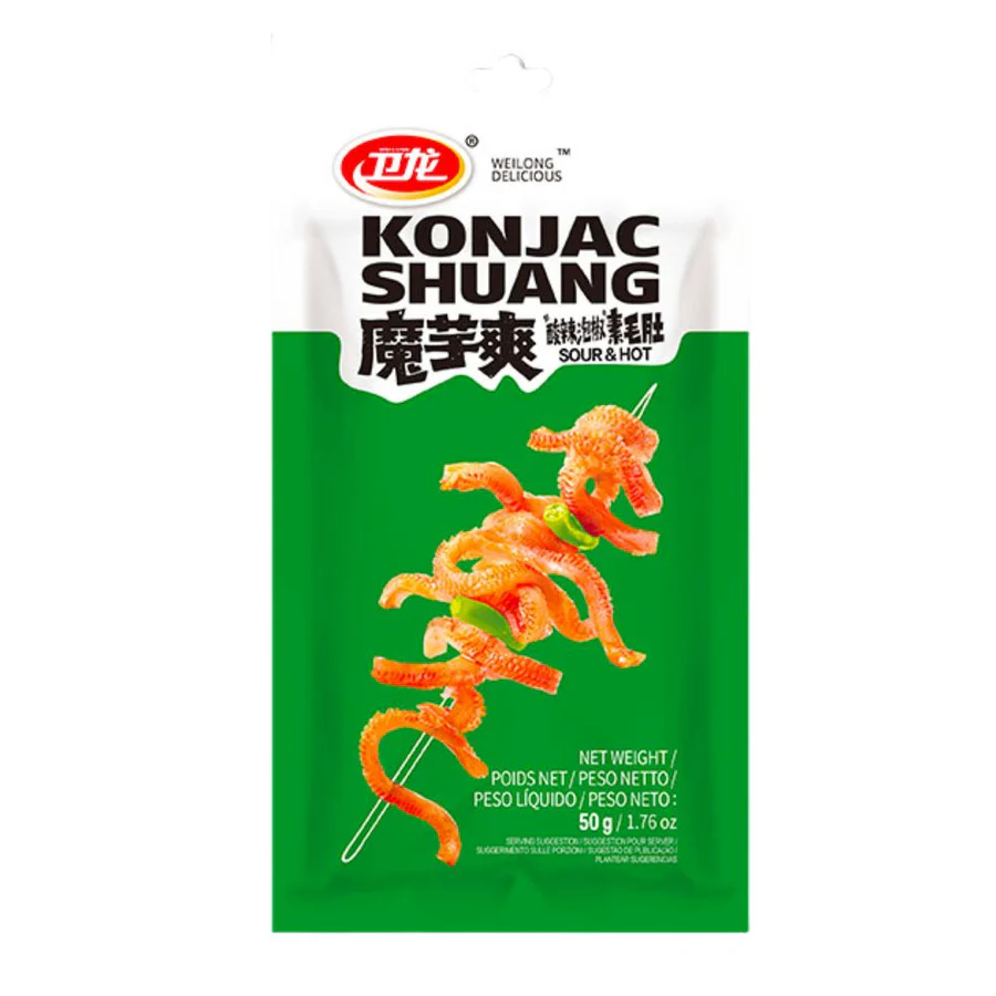 Weilong Konjac Shuang gusto Agro Piccante 50g