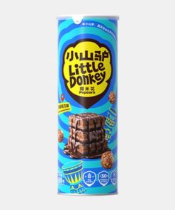 Little Donkey Popcorn al Cioccolato Fondente 98g - Snack Unico e Delizioso con Popcorn e Cioccolato Fondente