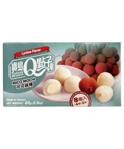 Taiwan Dessert Q Mochi Lychee Flavor 80g - Mini Mochi Esotico al Gusto di Litchi con Aroma Floreale Rinfrescante e Consistenza Tradizionale