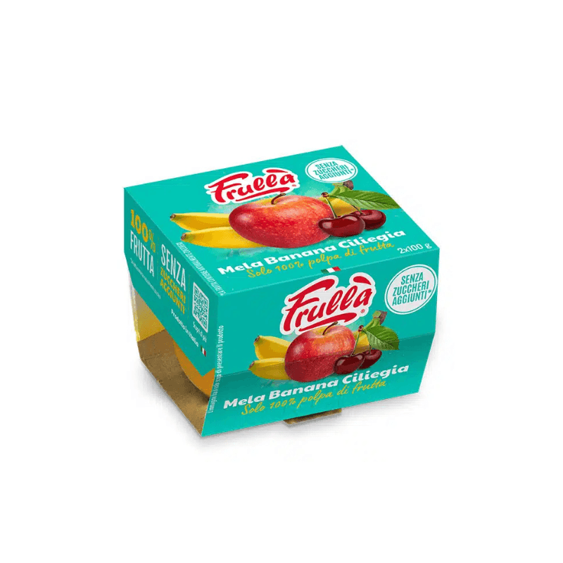 Polpa di Frutta Bi-pack Mela Banana Ciliegia - 2x100g
