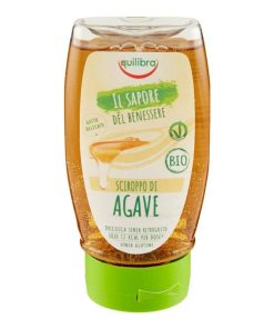 Equilibra SCIROPPO AGAVE 350G Dolcificante Senza Retrogusto Vegano Biologico Senza Glutine Ideale per Bevande e Dolci