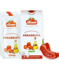 Mamà Sugo all’Arrabbiata Monoporzione 5x70g | Gusto Intenso, 100% Naturale e Senza Glutine