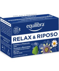 Equilibra Tisana Relax e Riposo con Camomilla Passiflora Valeriana e Biancospino per Sonno e Rilassamento